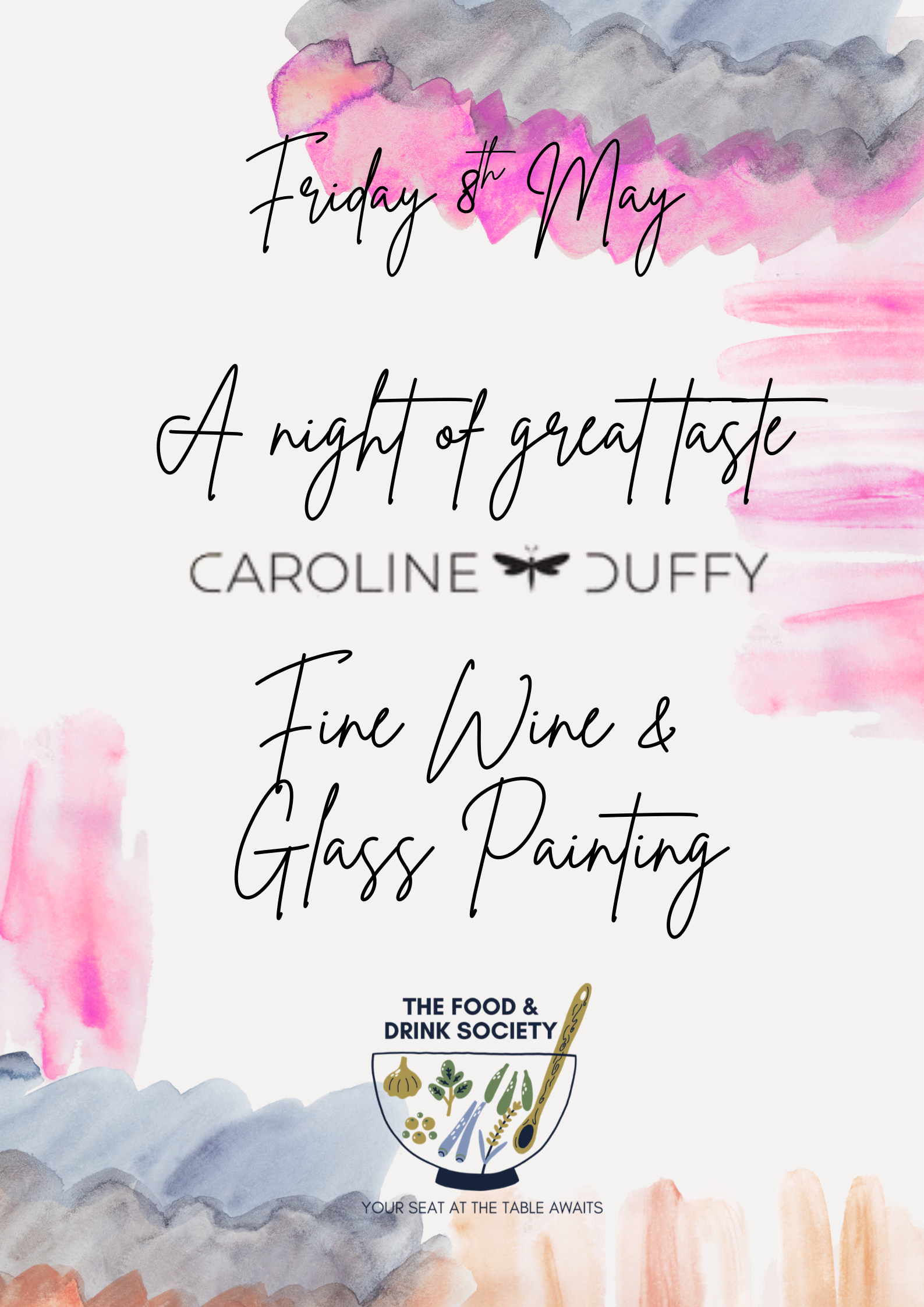 Caroline Duffy Paint& Wine Event FRIDAY 8th May